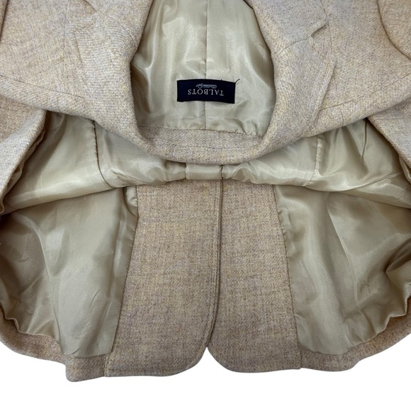 Talbots Women’s Pastel Yellow Pleated Button 100% Wool Blazer Women’s Size 1X - Picture 16 of 16